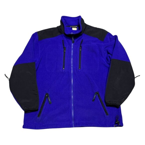 LL BEAN VINTAGE 90s Purple Fleece Denali Outdoor Ski Jacket Womens Medium - Picture 1 of 5